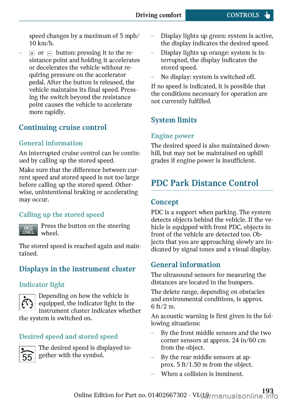 MINI COOPER CONVERTIBLE 2020  Owners Manual �