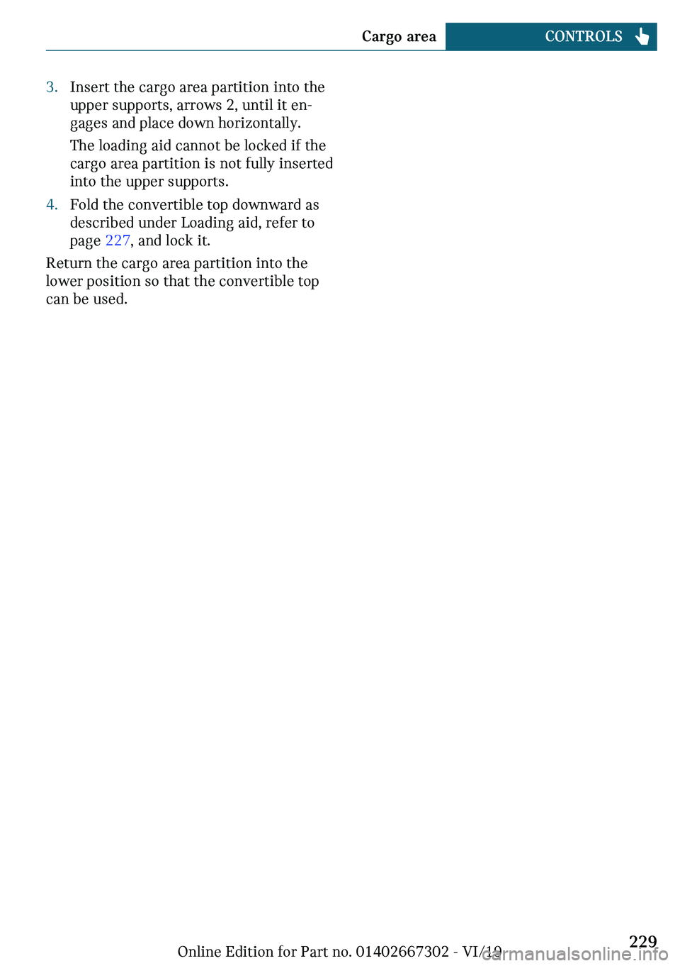 MINI COOPER CONVERTIBLE 2020  Owners Manual c�-�n�