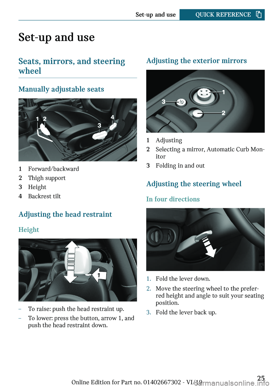 MINI COOPER CONVERTIBLE 2020 Owners Manual �d�