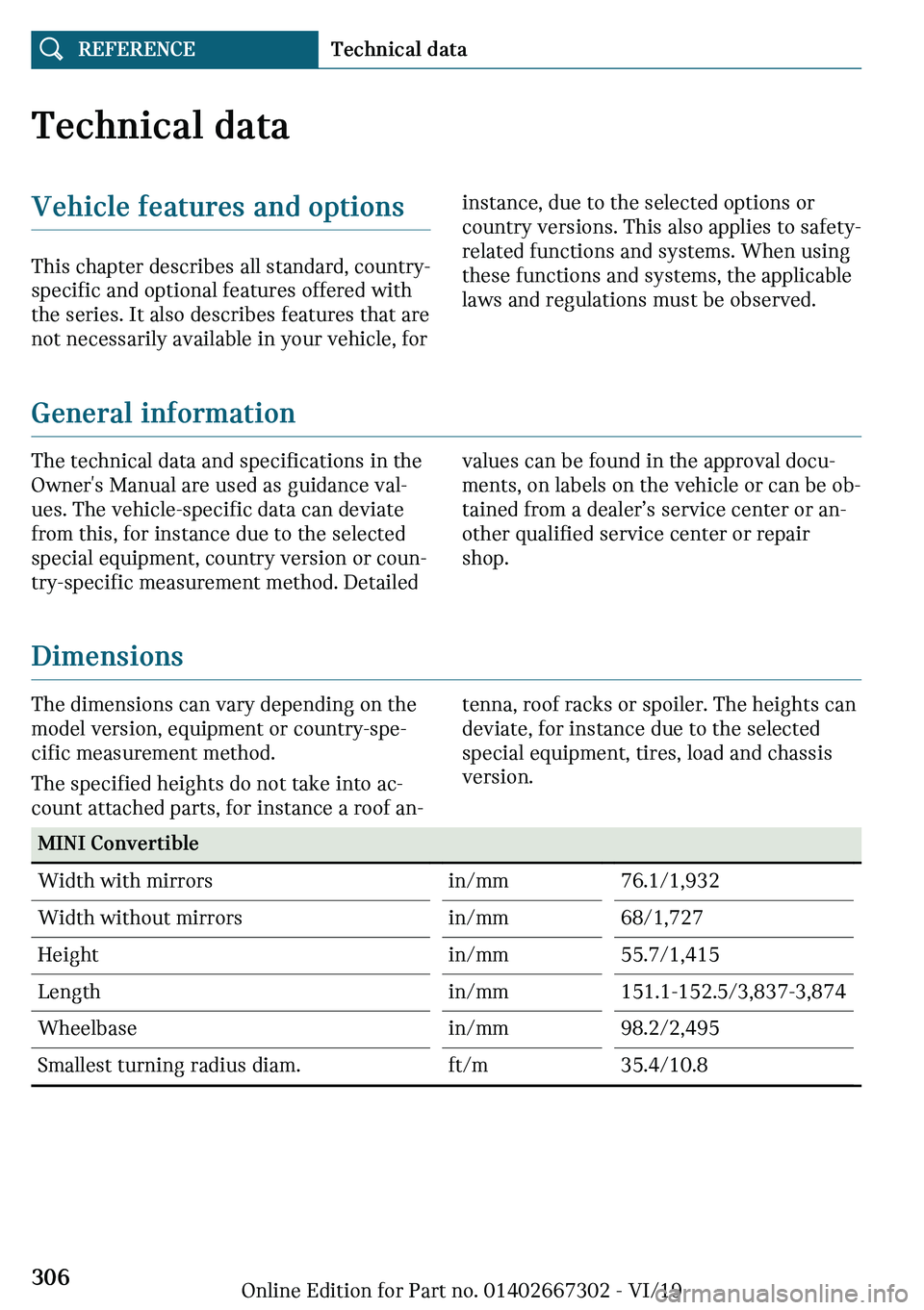 MINI COOPER CONVERTIBLE 2020  Owners Manual �m�