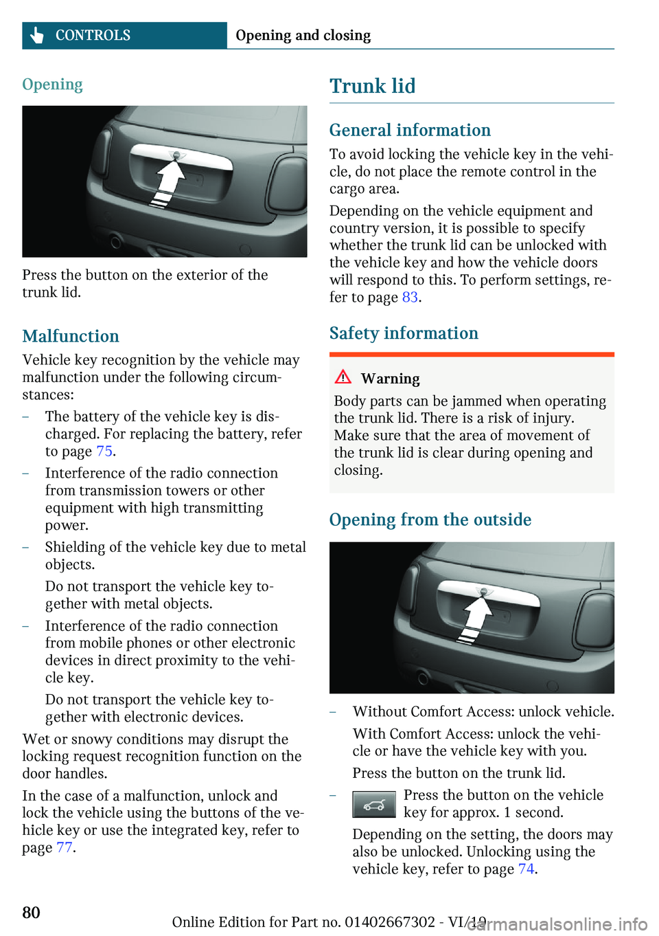 MINI COOPER CONVERTIBLE 2020 Manual PDF �O�