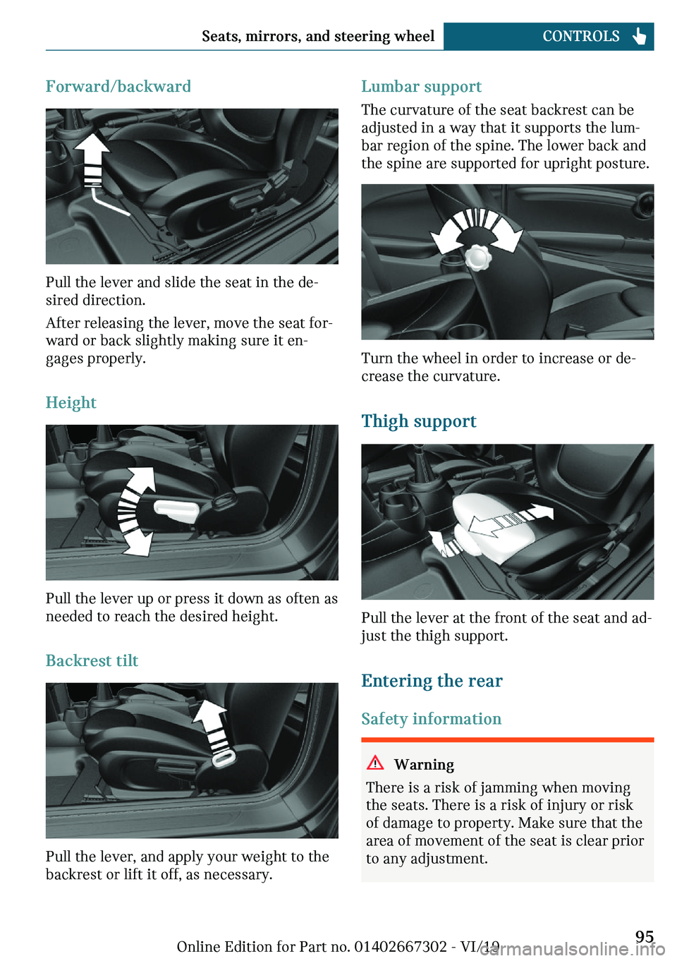 MINI COOPER CONVERTIBLE 2020  Owners Manual �F�