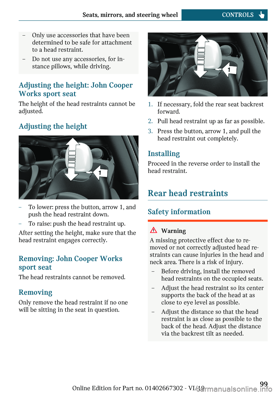 MINI COOPER CONVERTIBLE 2020  Owners Manual 