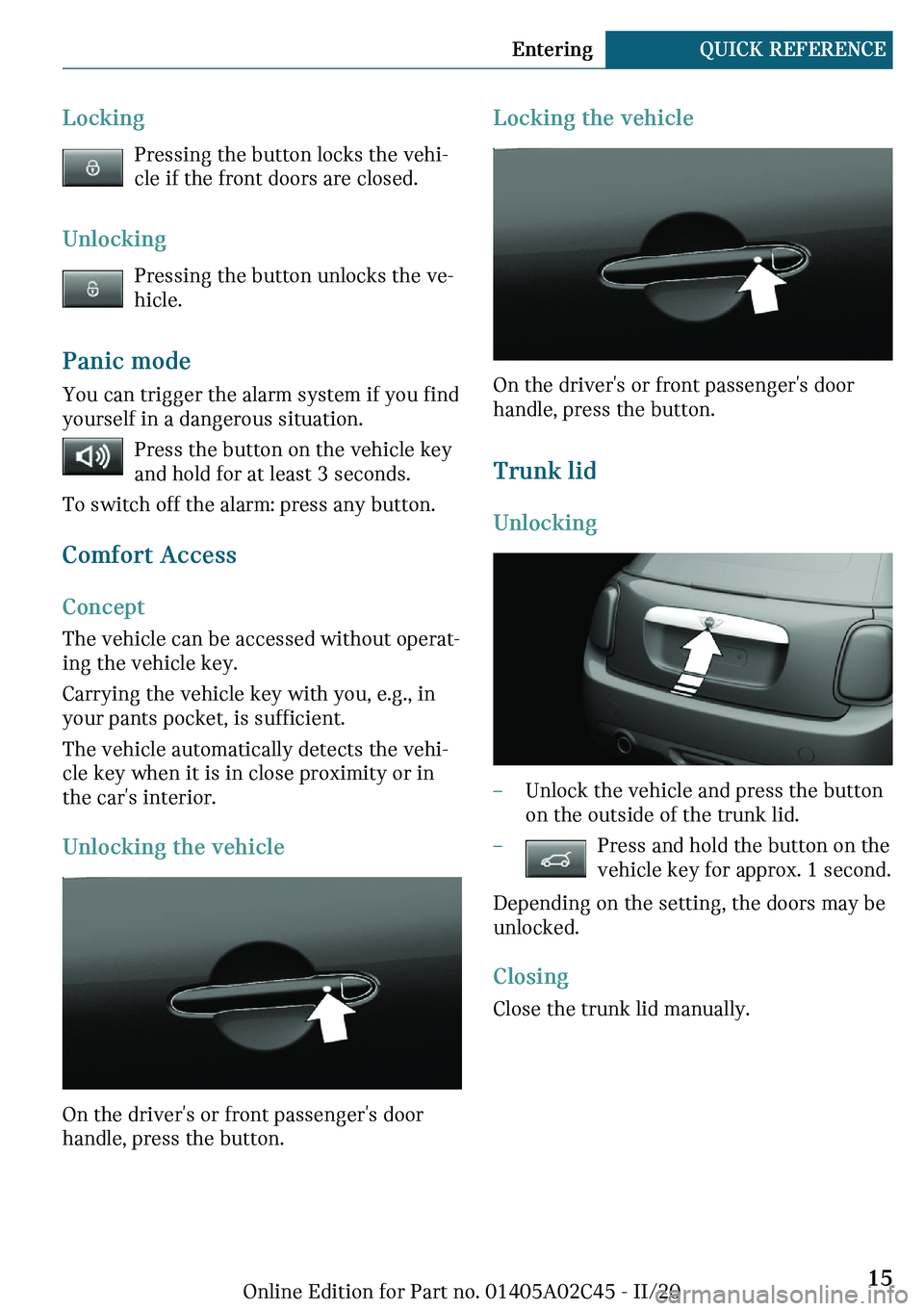 MINI COOPER CONVERTIBLE 2021 User Guide �A�
