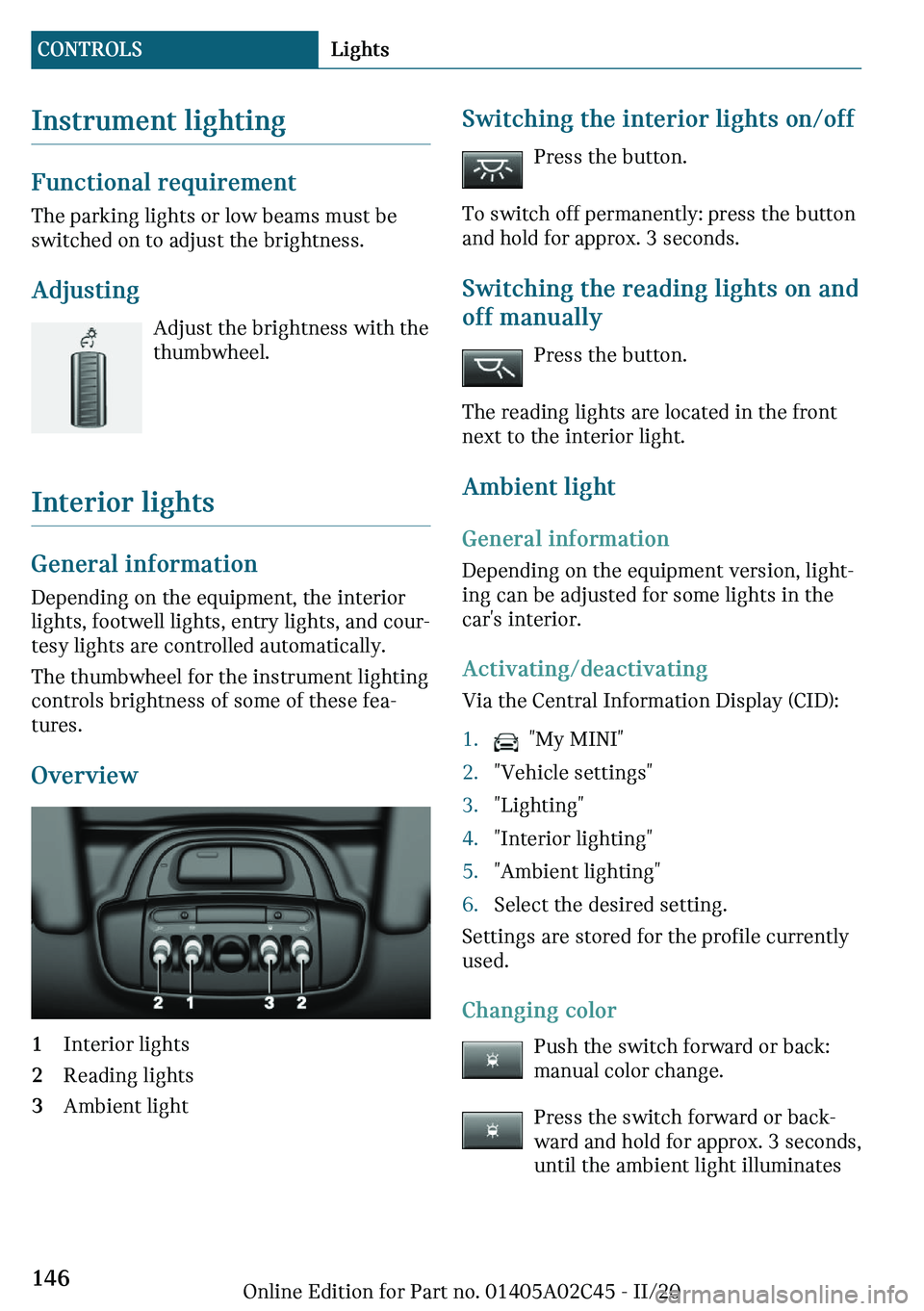 MINI COOPER CONVERTIBLE 2021  Owners Manual �-�n�