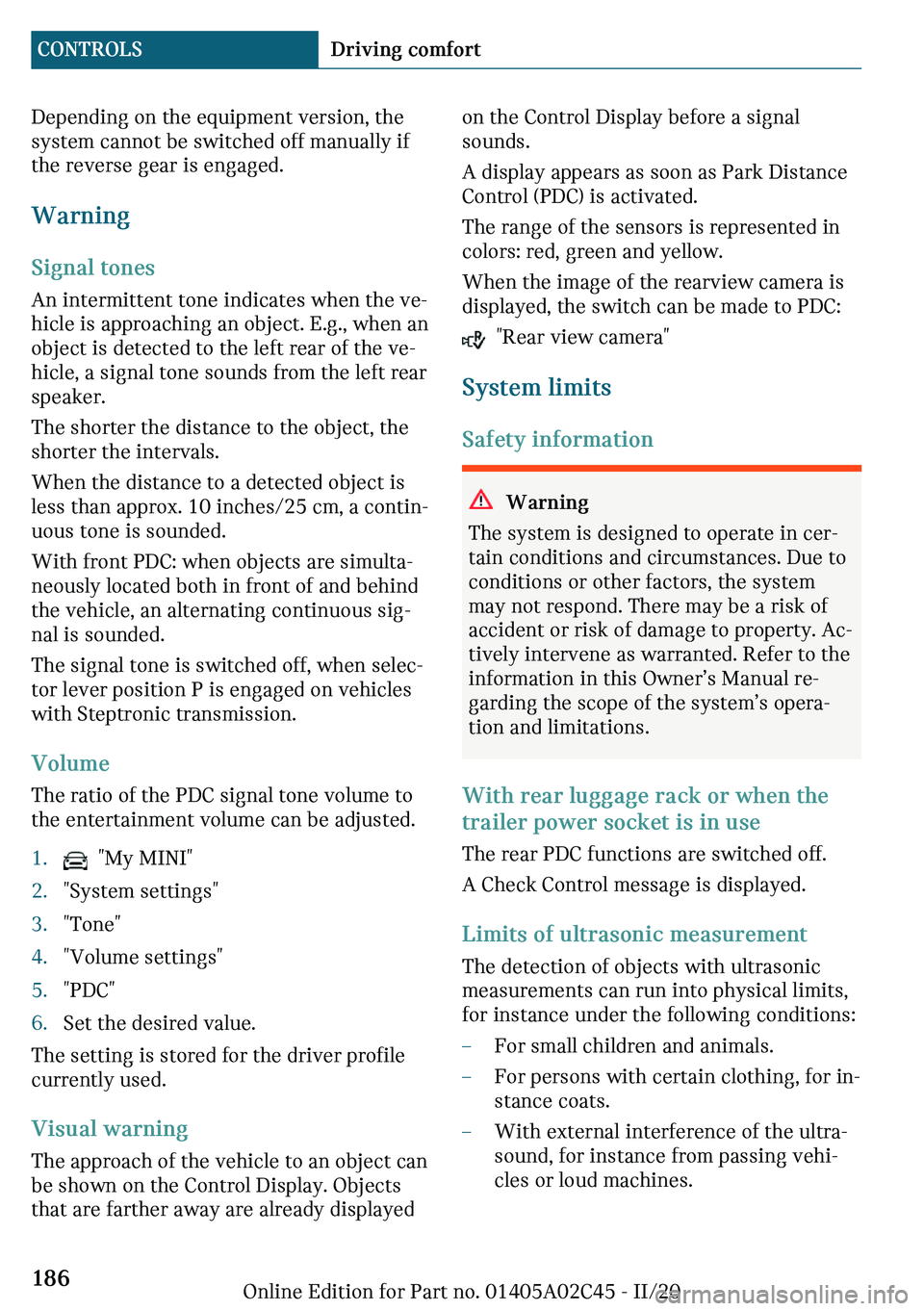 MINI COOPER CONVERTIBLE 2021  Owners Manual ��