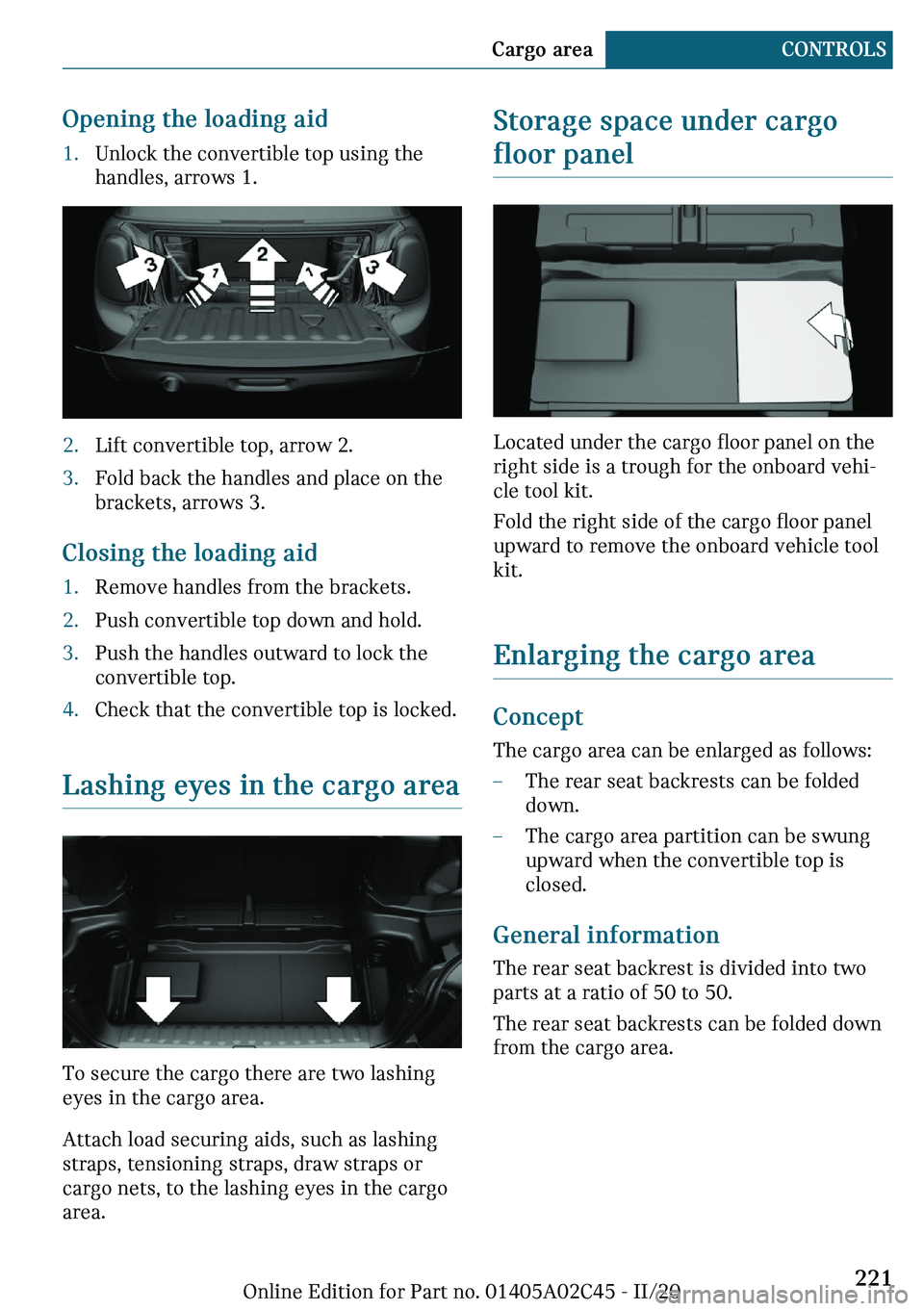 MINI COOPER CONVERTIBLE 2021  Owners Manual �O�