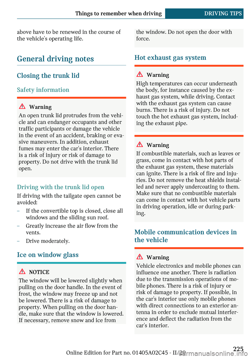 MINI COOPER CONVERTIBLE 2021  Owners Manual �