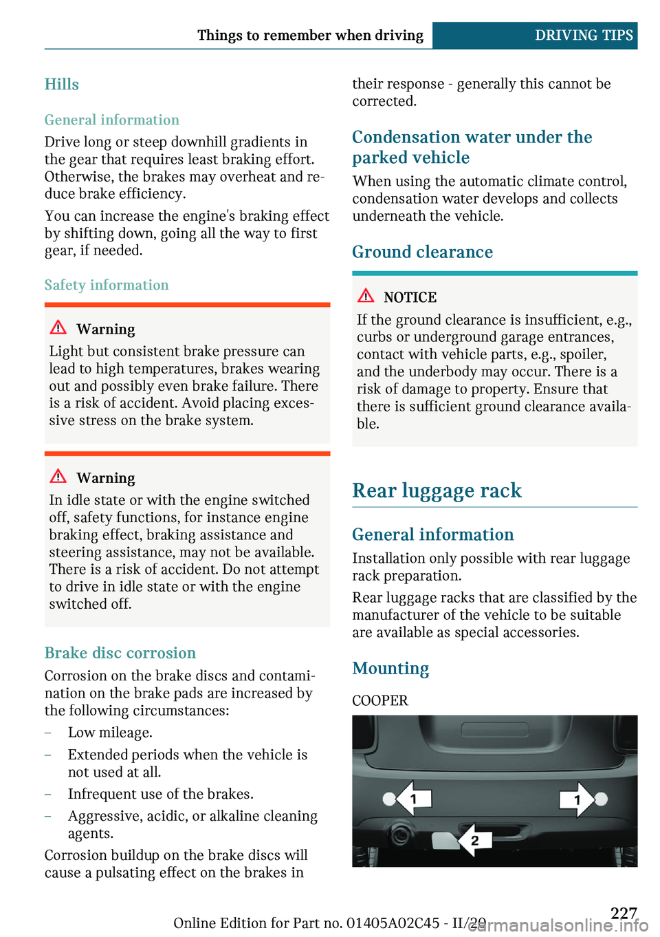 MINI COOPER CONVERTIBLE 2021  Owners Manual �*�