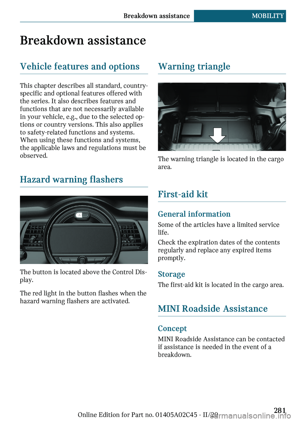MINI COOPER CONVERTIBLE 2021  Owners Manual �B�r�