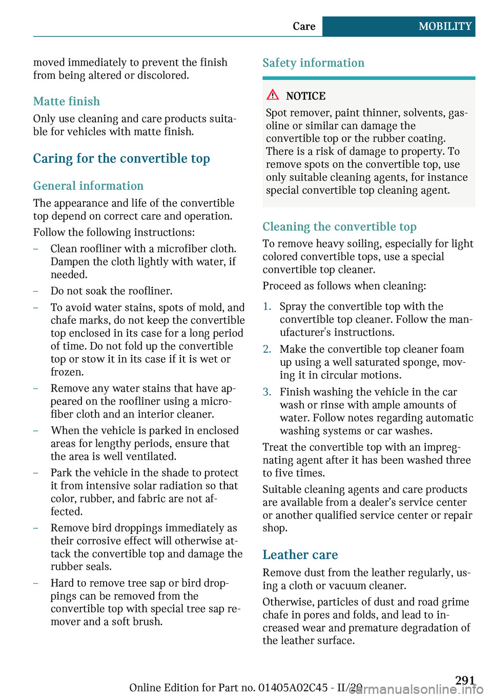 MINI COOPER CONVERTIBLE 2021  Owners Manual �m�