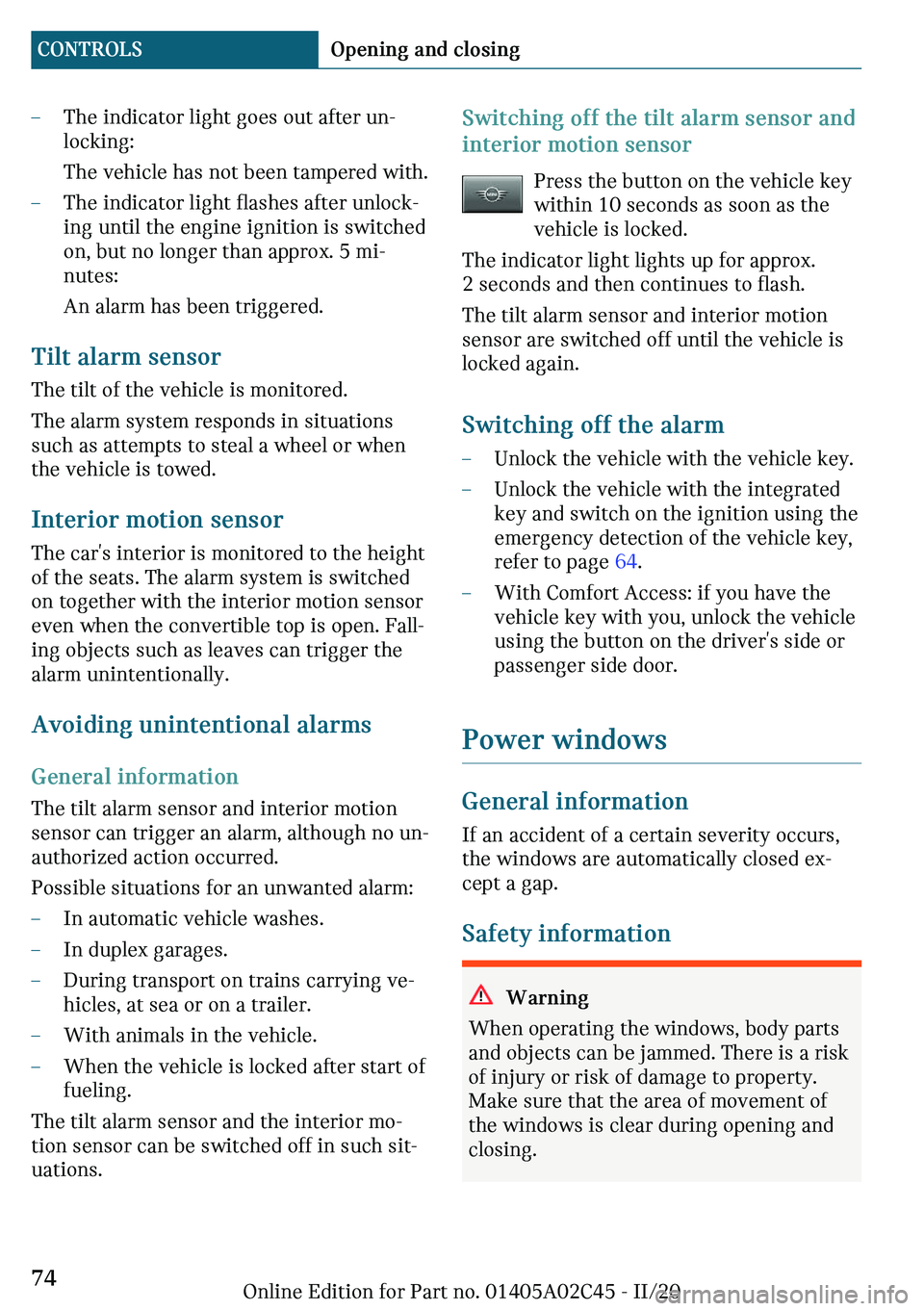 MINI COOPER CONVERTIBLE 2021 Manual PDF 