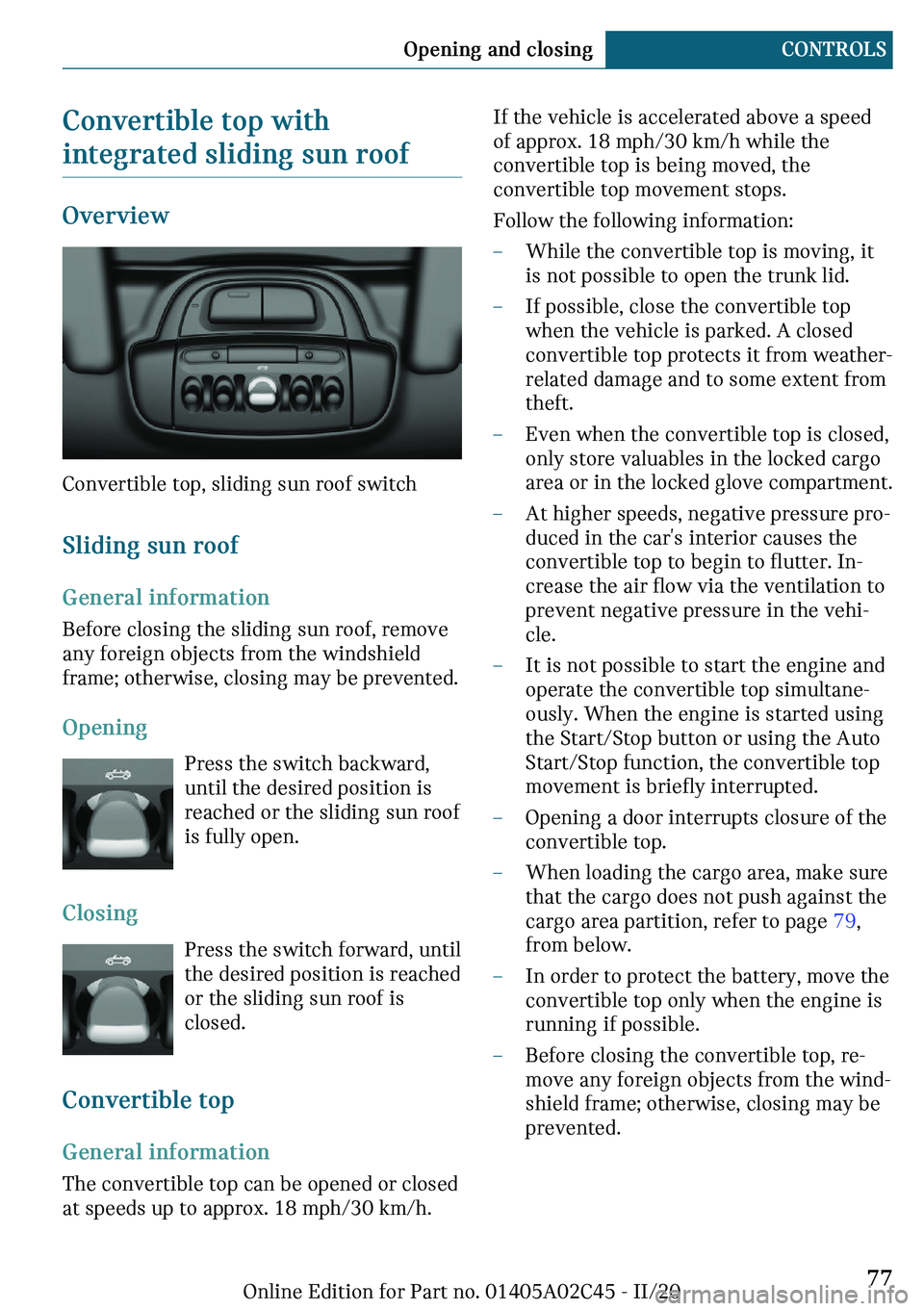 MINI COOPER CONVERTIBLE 2021 Manual PDF �C�