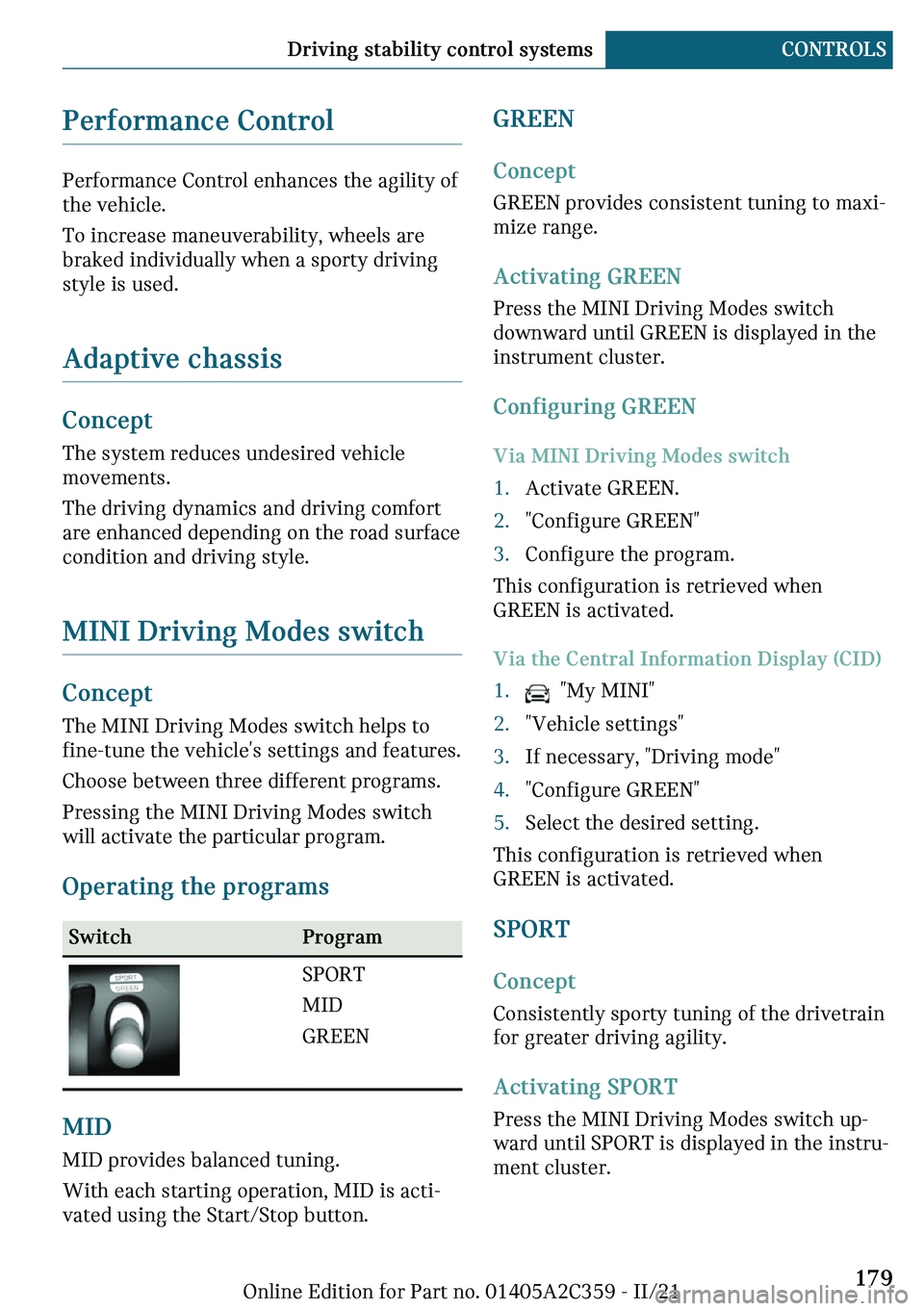 MINI COOPER CONVERTIBLE 2022  Owners Manual �\�
