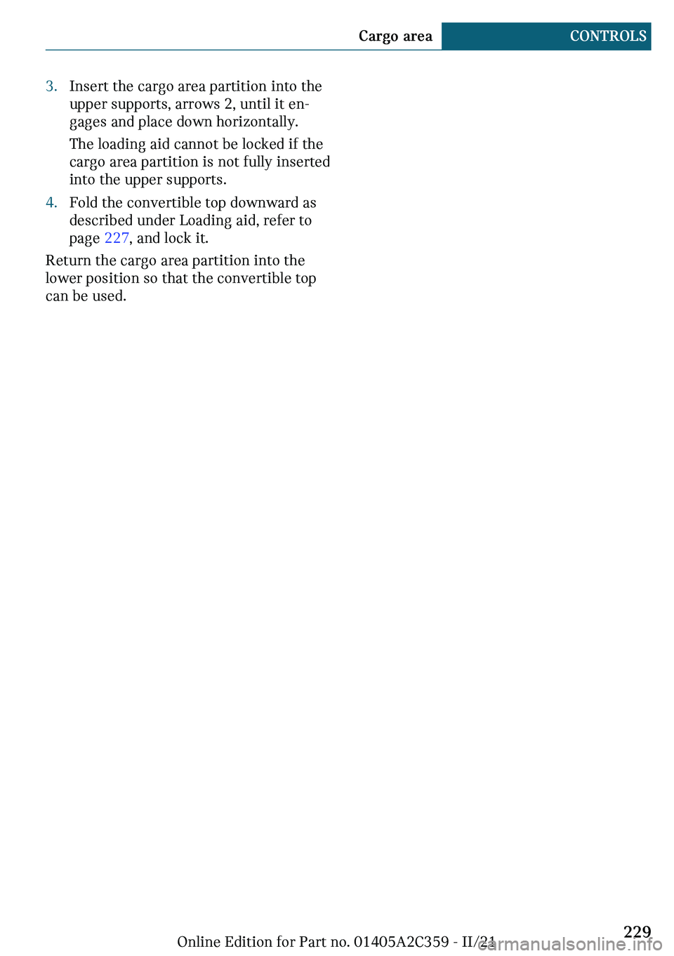 MINI COOPER CONVERTIBLE 2022  Owners Manual c�-�n�