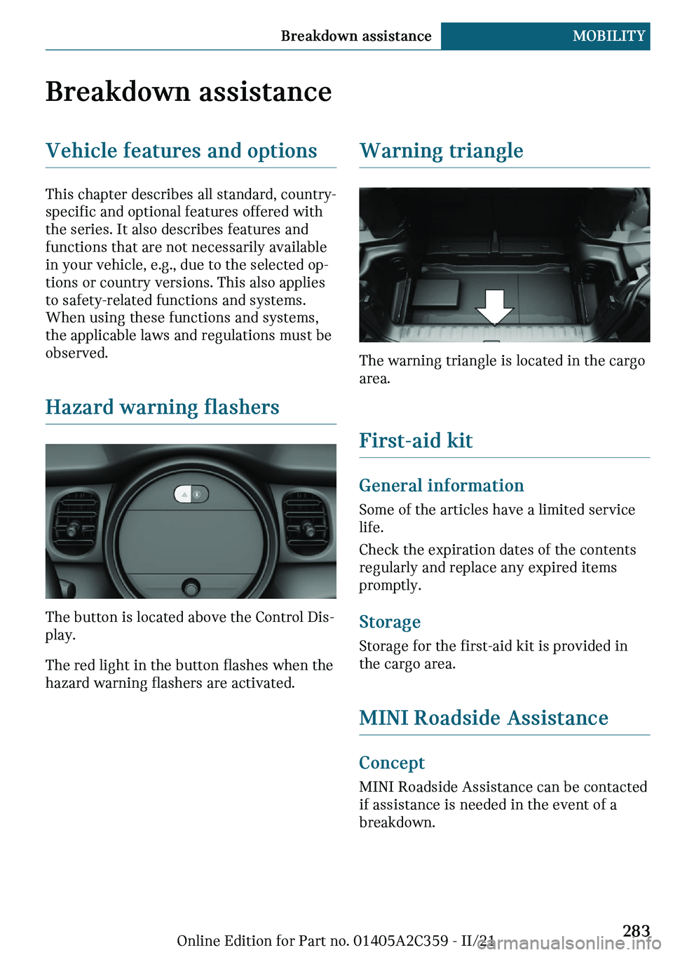 MINI COOPER CONVERTIBLE 2022  Owners Manual �B�r�