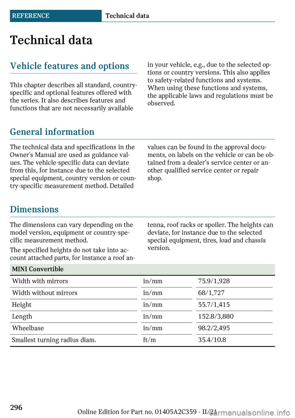 MINI COOPER CONVERTIBLE 2022  Owners Manual �m�