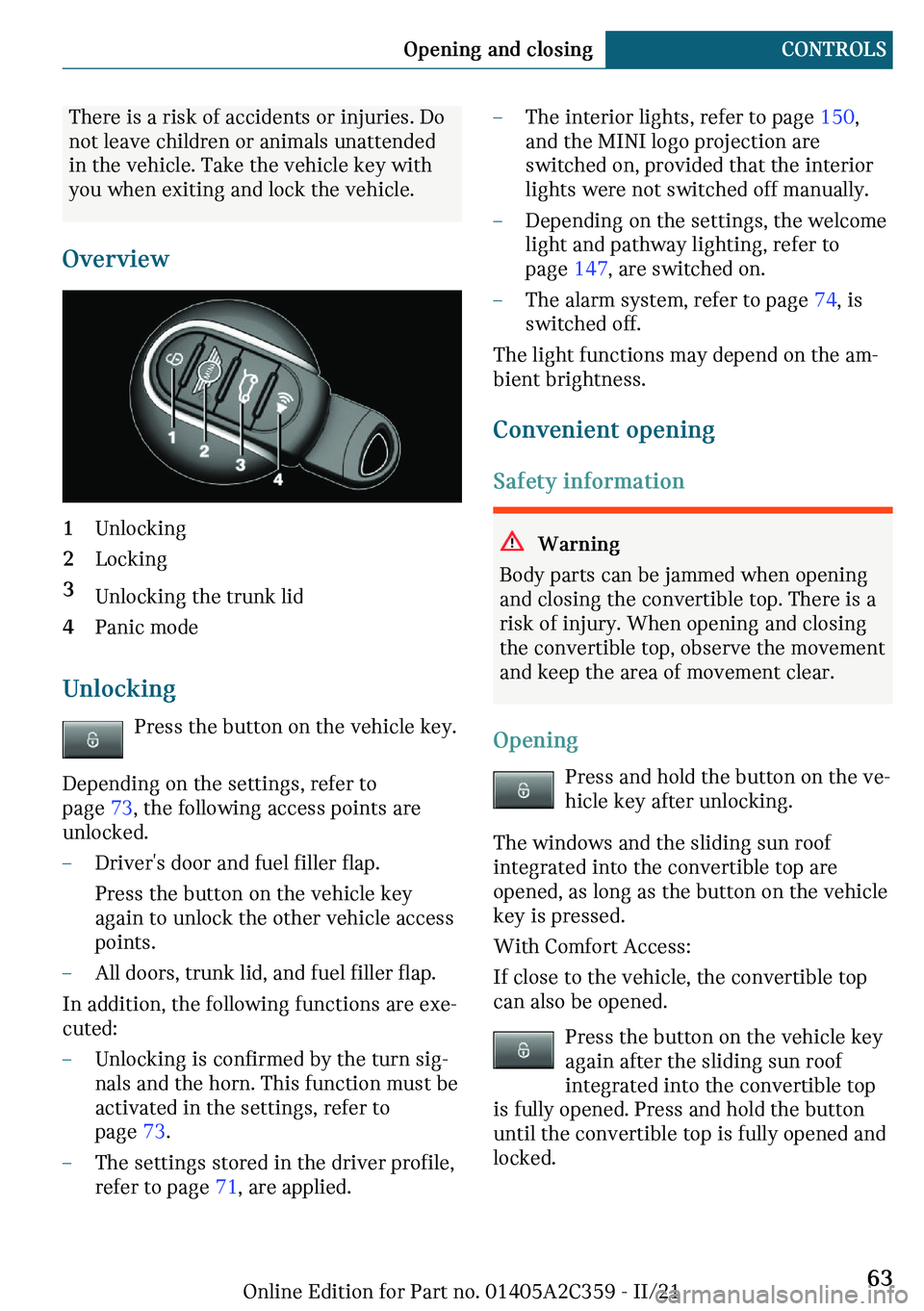 MINI COOPER CONVERTIBLE 2022 Repair Manual �m�