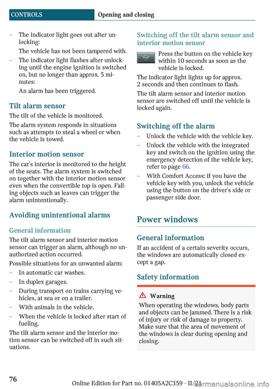 MINI COOPER CONVERTIBLE 2022 Manual PDF 