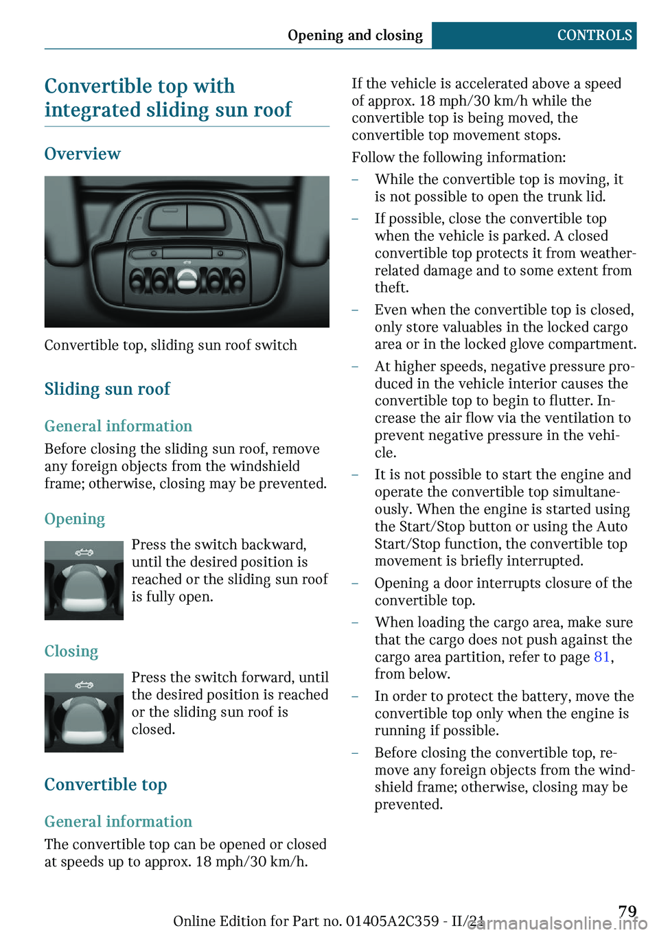 MINI COOPER CONVERTIBLE 2022 Manual PDF �C�