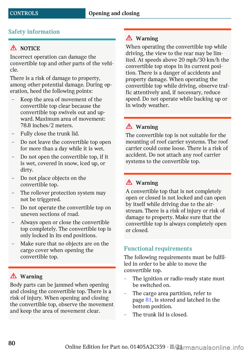 MINI COOPER CONVERTIBLE 2022 Manual PDF �d�