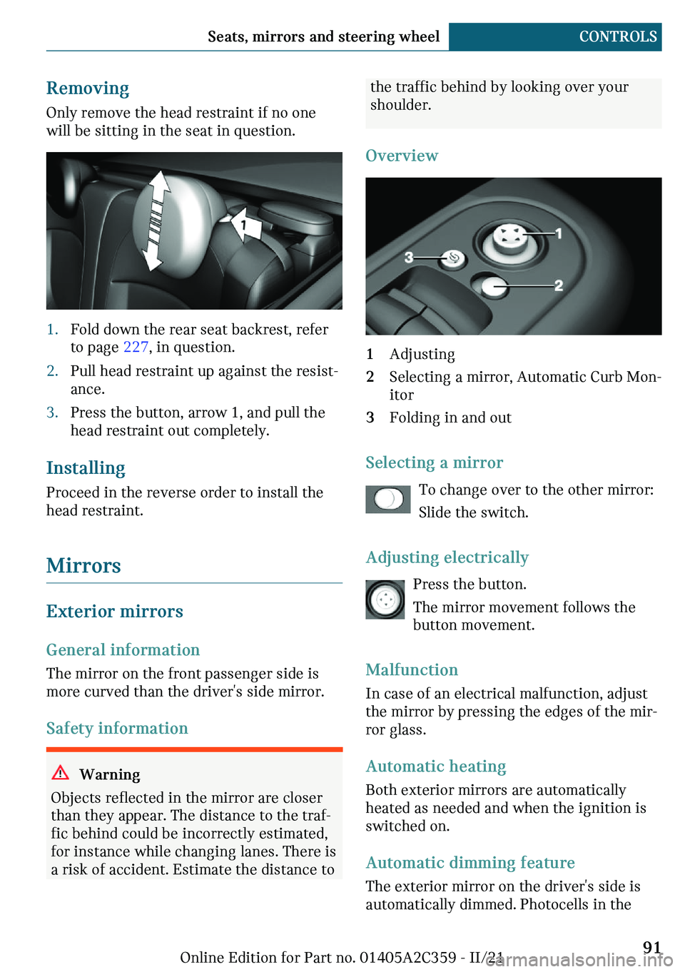MINI COOPER CONVERTIBLE 2022  Owners Manual �`�