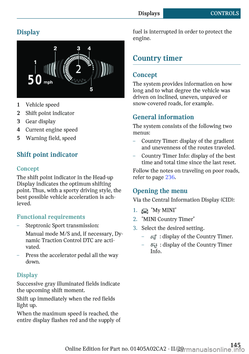 MINI COUNTRYMAN 2021  Owners Manual ��