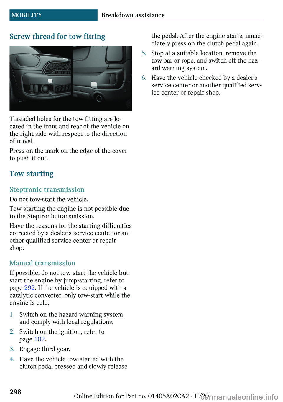 MINI COUNTRYMAN 2021  Owners Manual �d�c�r�