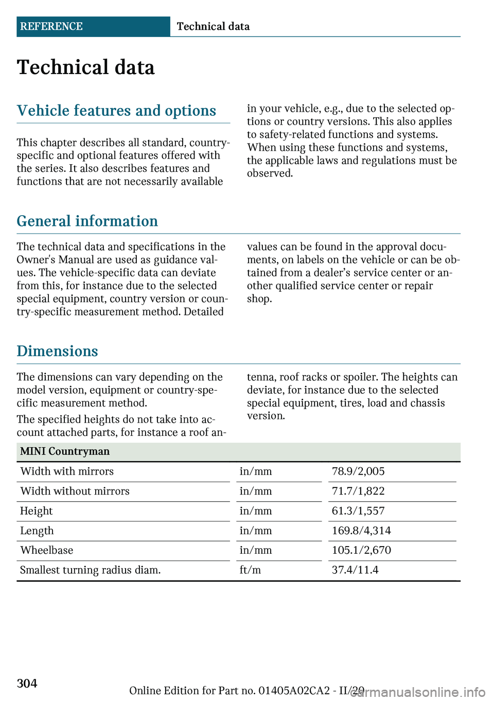 MINI COUNTRYMAN 2021  Owners Manual �m�