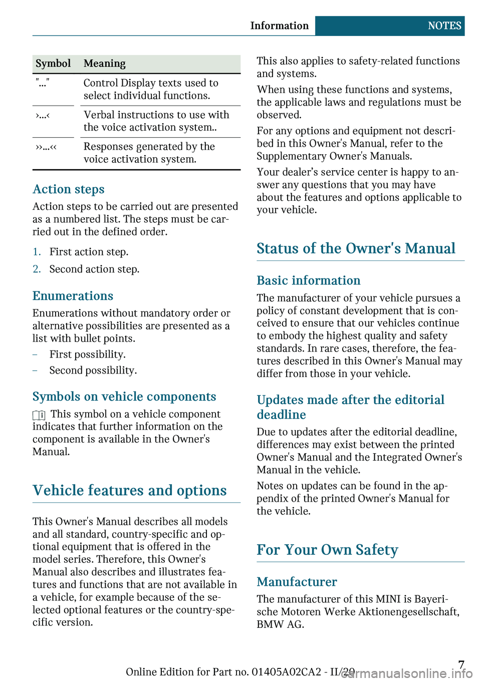 MINI COUNTRYMAN 2021  Owners Manual �d�m�b�