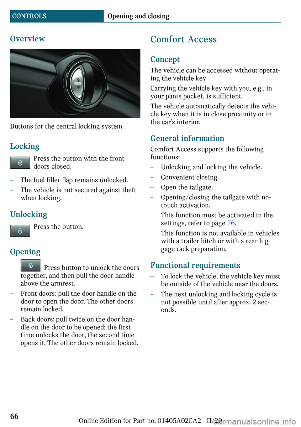 MINI COUNTRYMAN 2021 Repair Manual �O	�