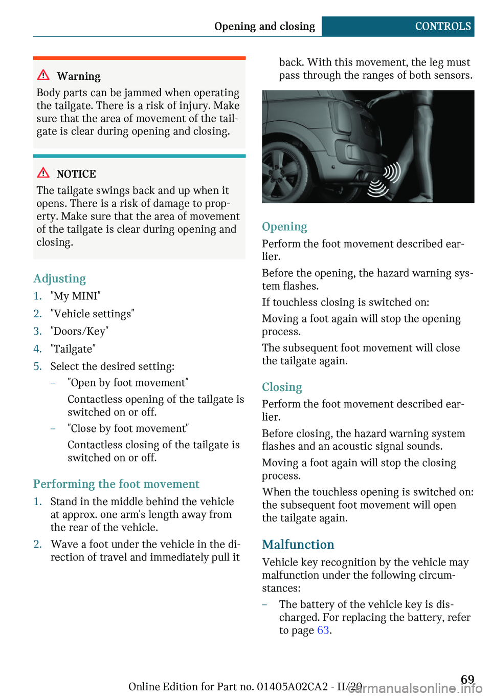 MINI COUNTRYMAN 2021 Repair Manual �W�