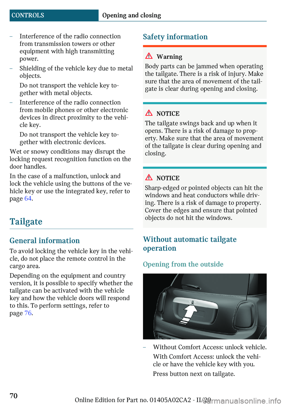 MINI COUNTRYMAN 2021 Repair Manual 