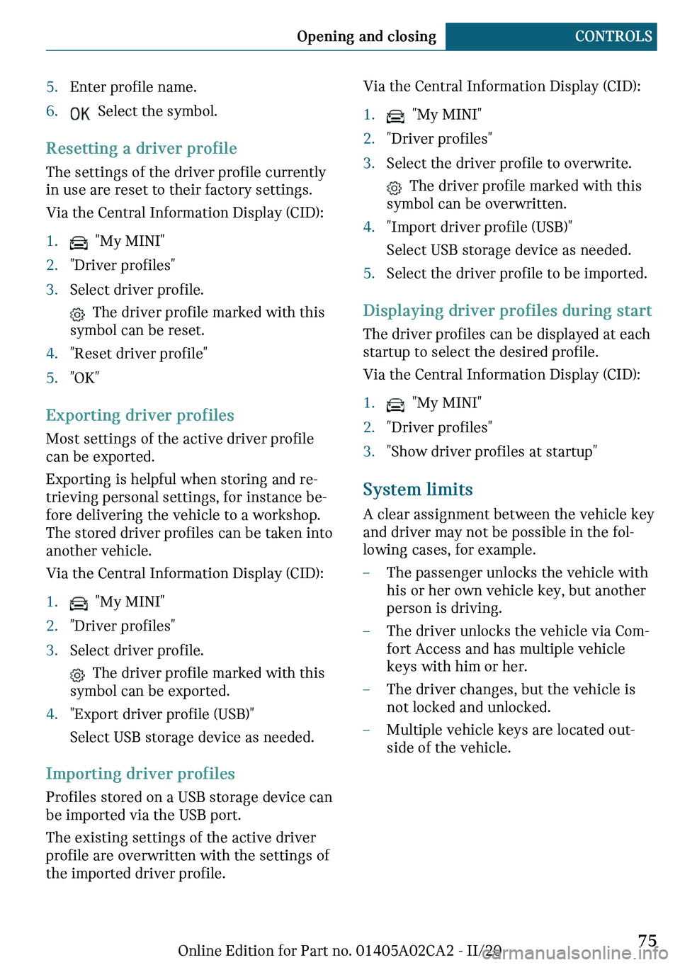 MINI COUNTRYMAN 2021 Manual PDF c��n�