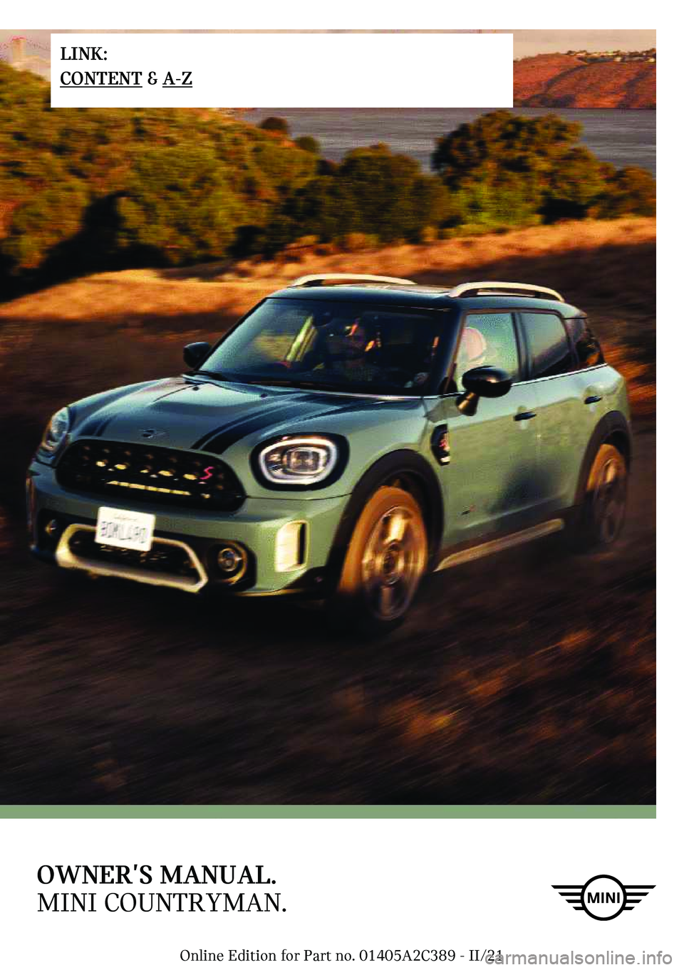 MINI COUNTRYMAN 2022  Owners Manual �O�W�N��`