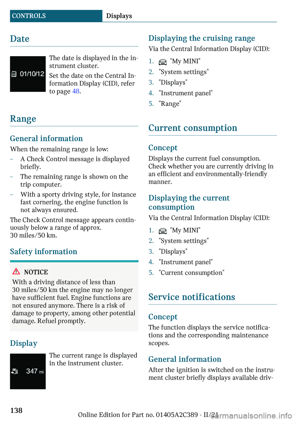 MINI COUNTRYMAN 2022  Owners Manual ��
