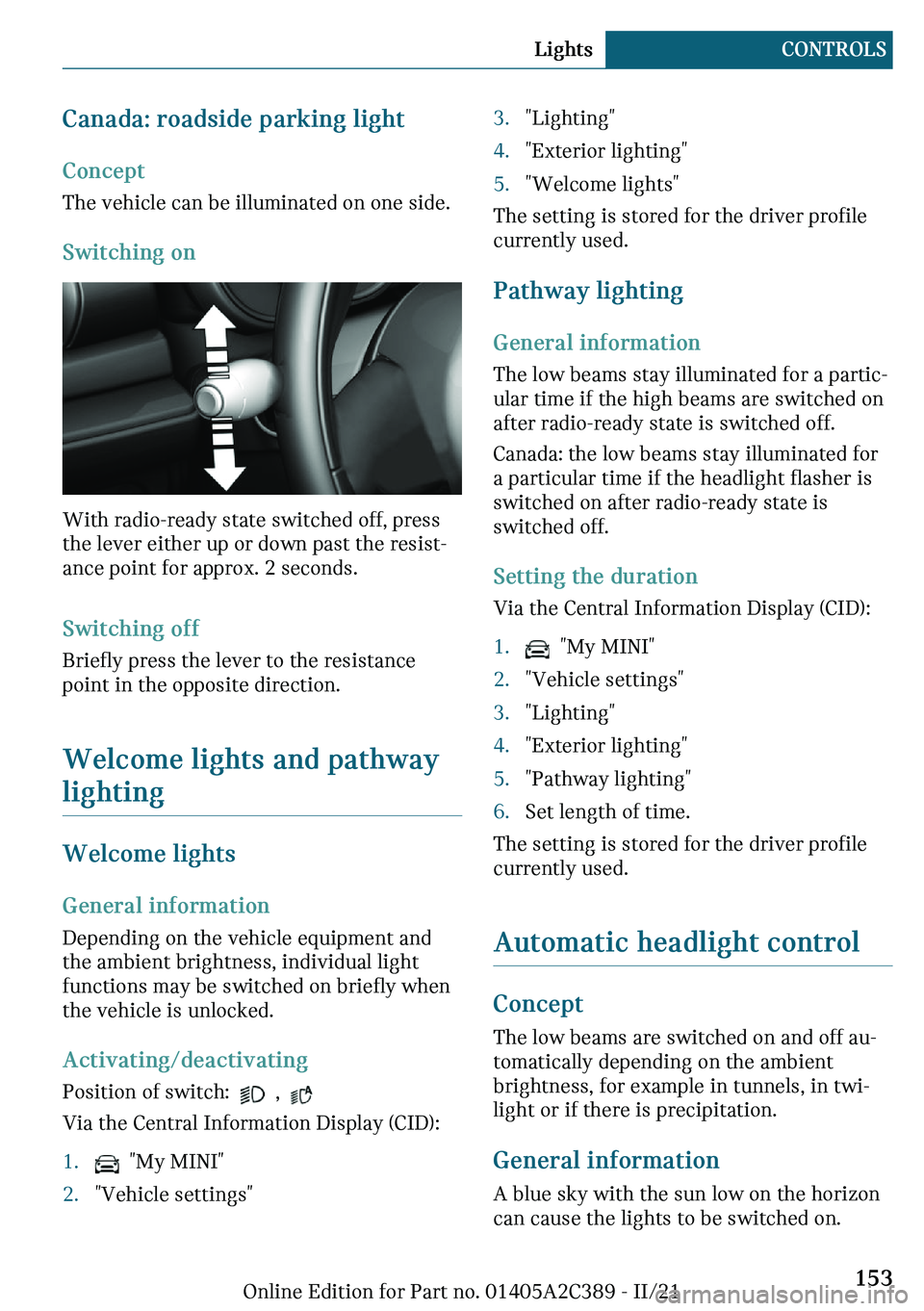 MINI COUNTRYMAN 2022  Owners Manual �C�