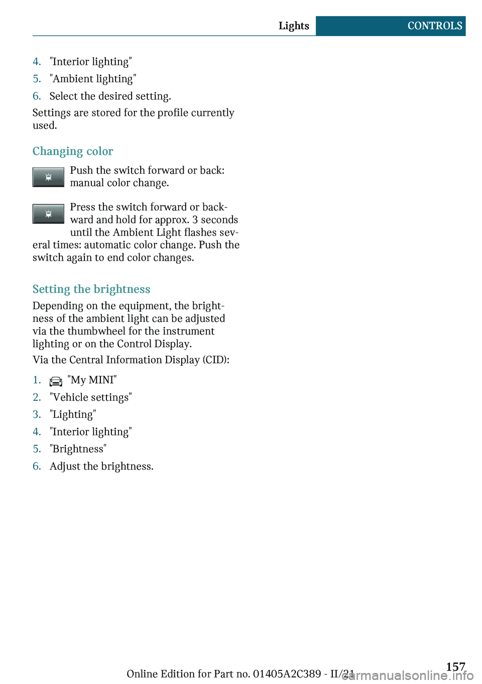 MINI COUNTRYMAN 2022  Owners Manual c