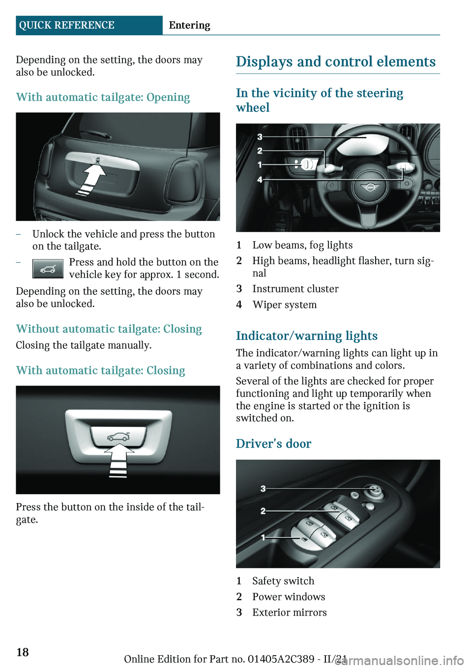 MINI COUNTRYMAN 2022 User Guide ��