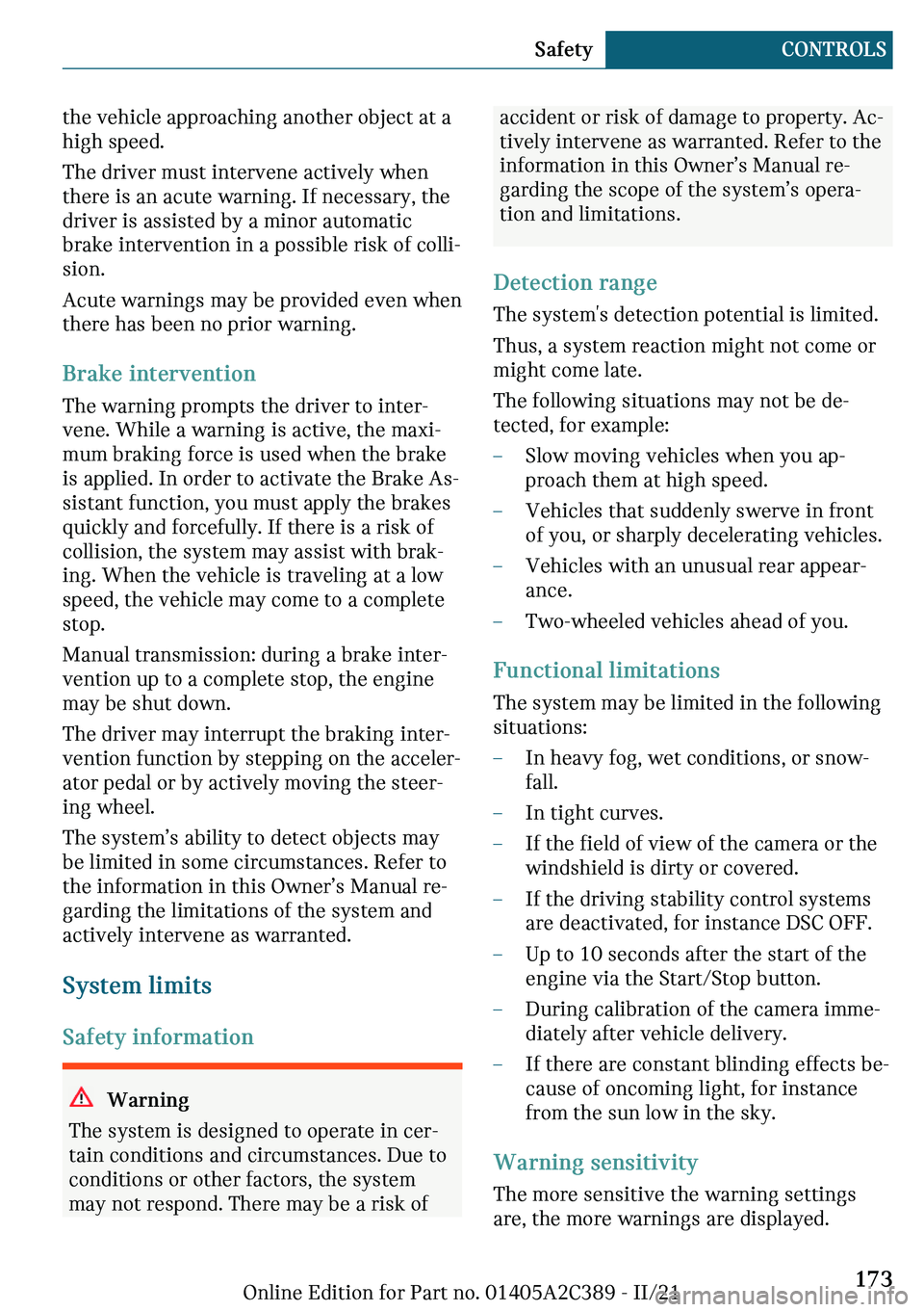 MINI COUNTRYMAN 2022  Owners Manual �