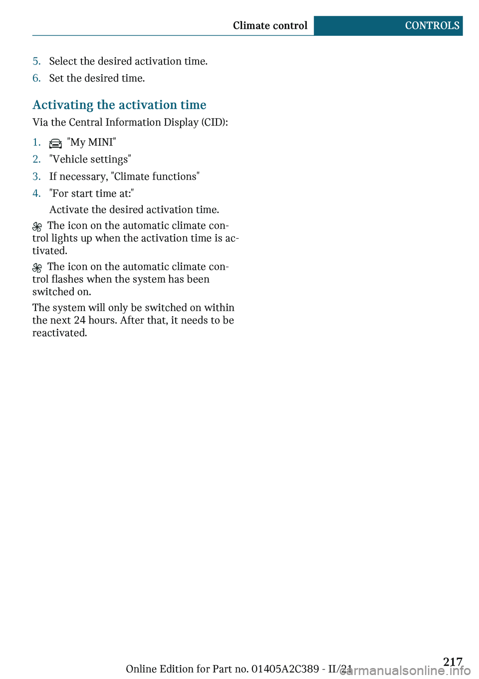MINI COUNTRYMAN 2022  Owners Manual c�d�