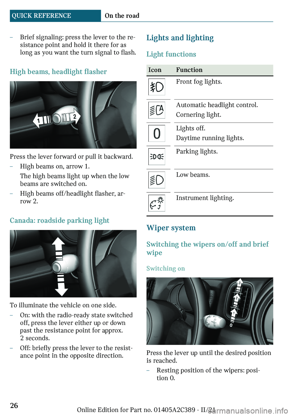 MINI COUNTRYMAN 2022 Owners Manual 