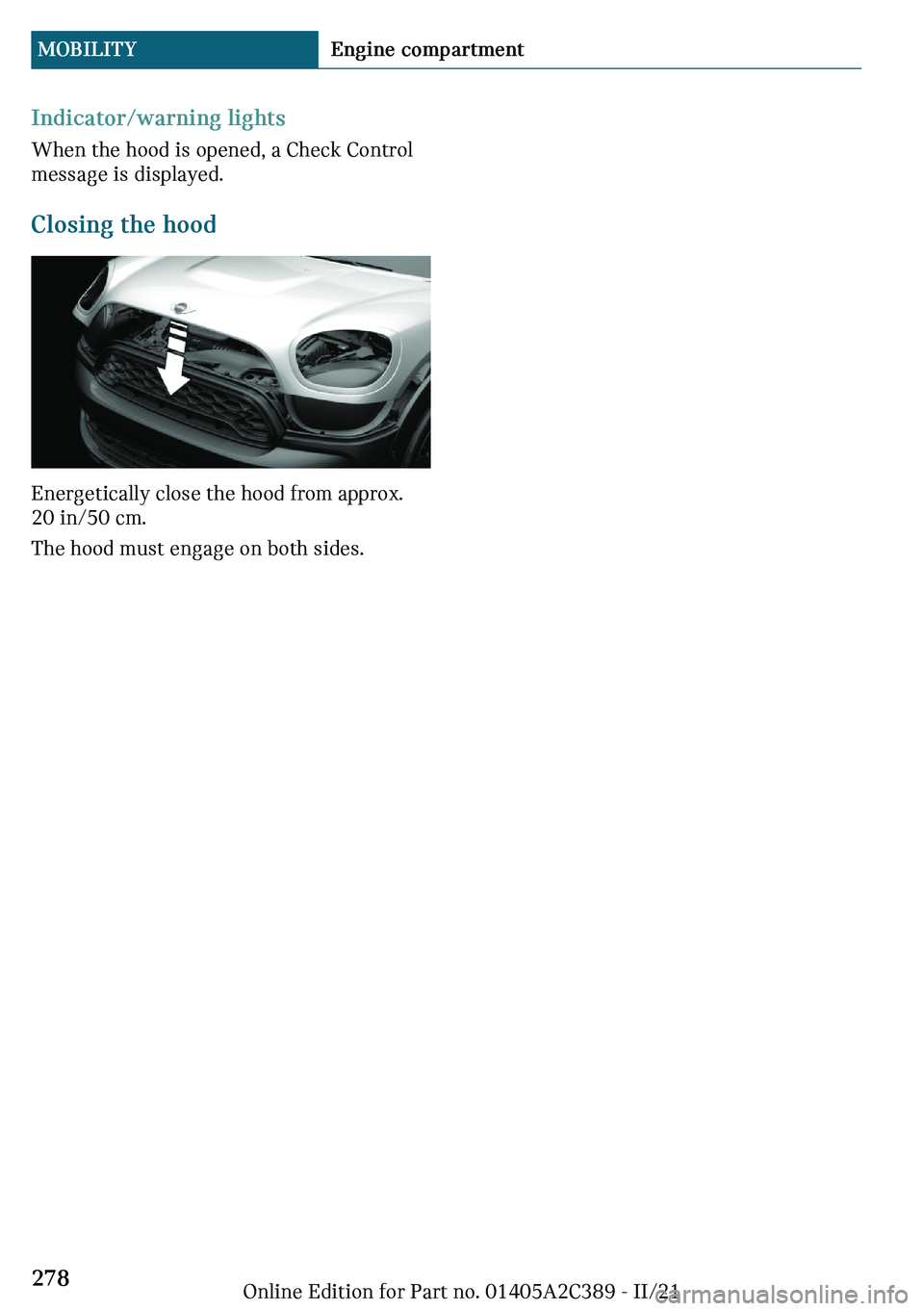 MINI COUNTRYMAN 2022  Owners Manual �-�n�