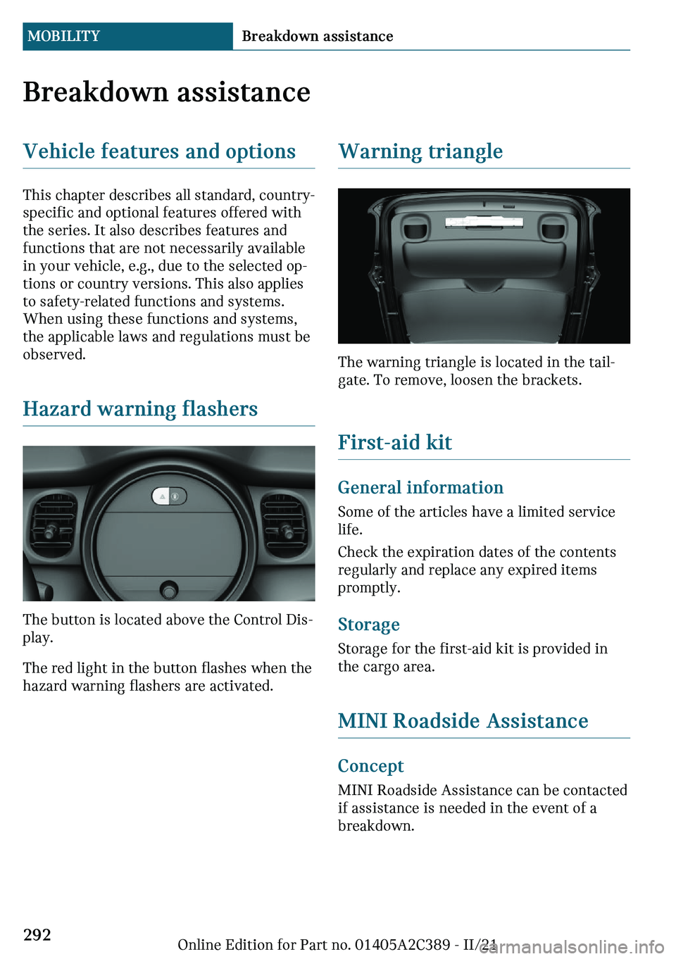 MINI COUNTRYMAN 2022  Owners Manual �B�r�