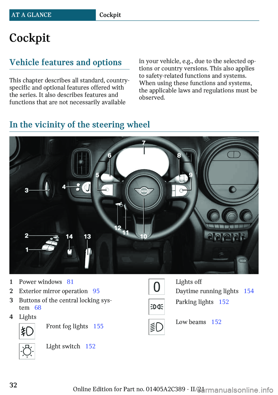 MINI COUNTRYMAN 2022 Owners Guide �C�