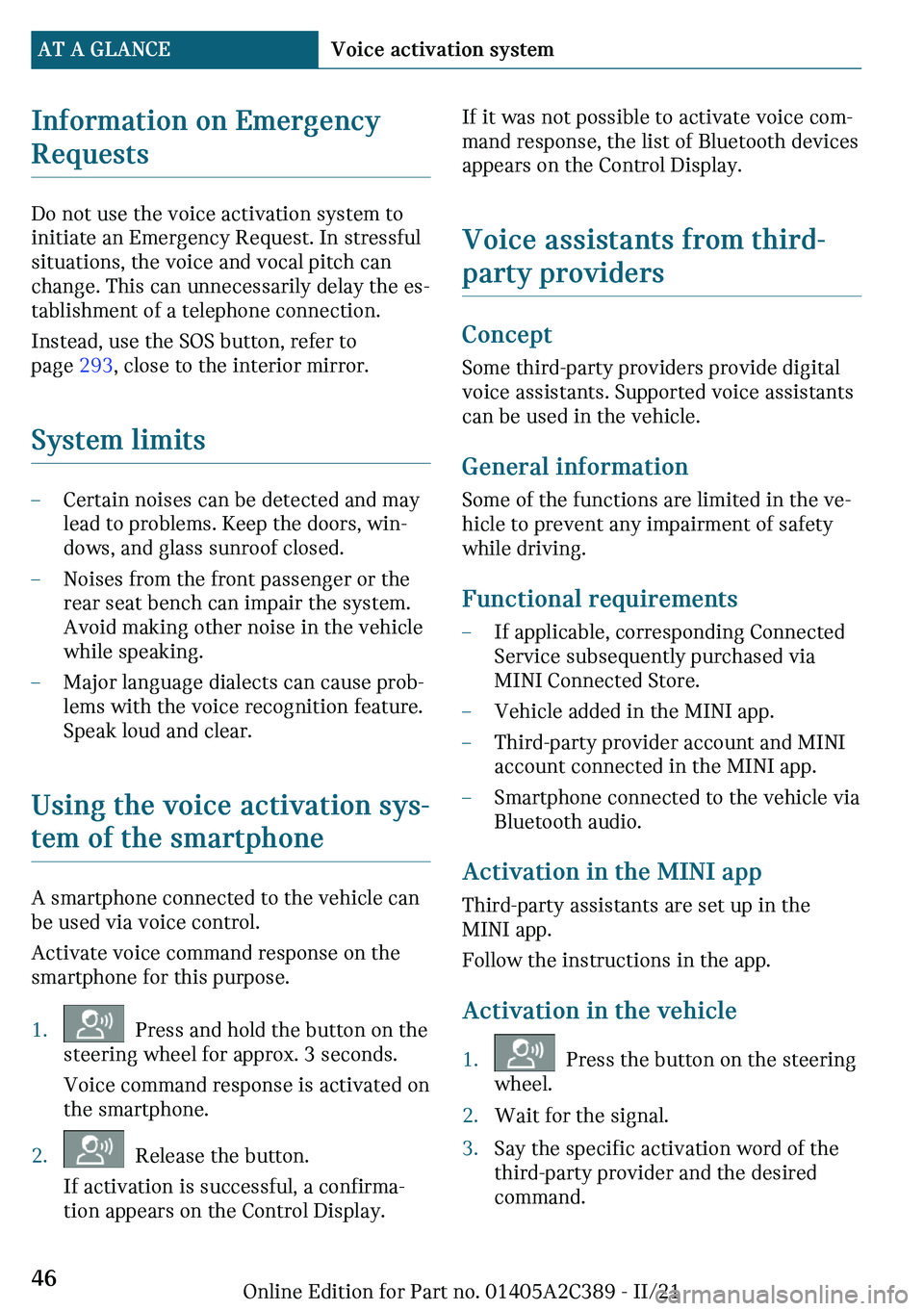 MINI COUNTRYMAN 2022 Service Manual �-�n�f�