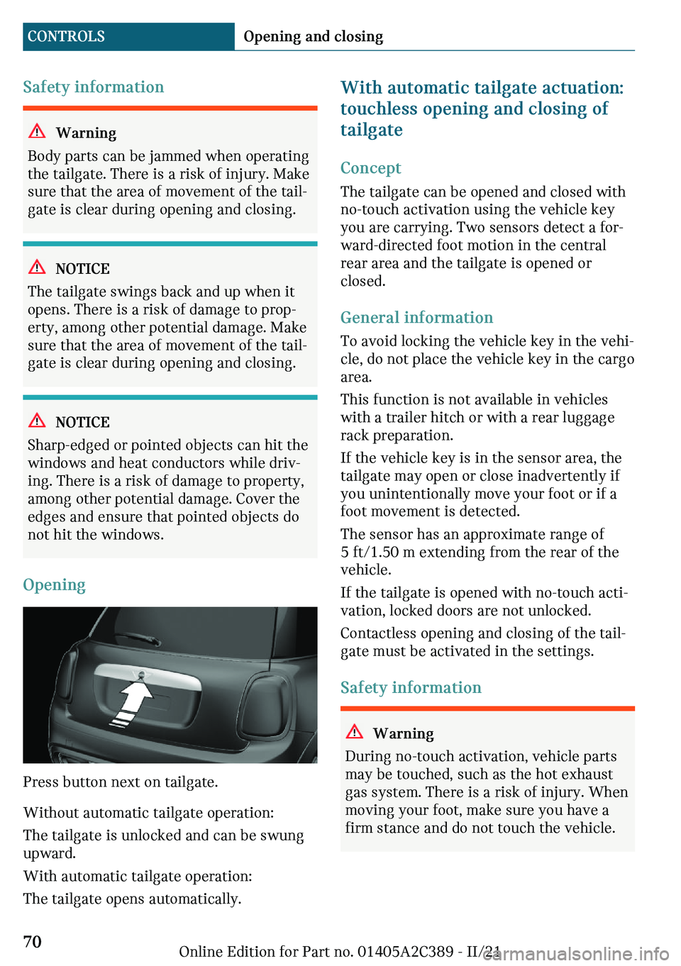 MINI COUNTRYMAN 2022 Repair Manual �d�