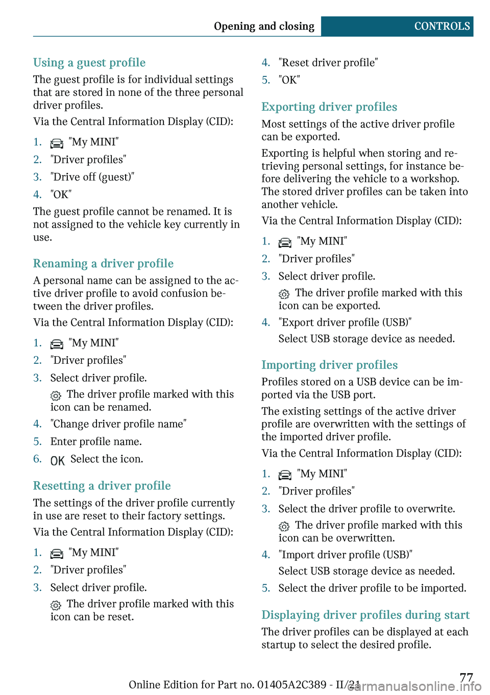 MINI COUNTRYMAN 2022 Manual PDF �r�