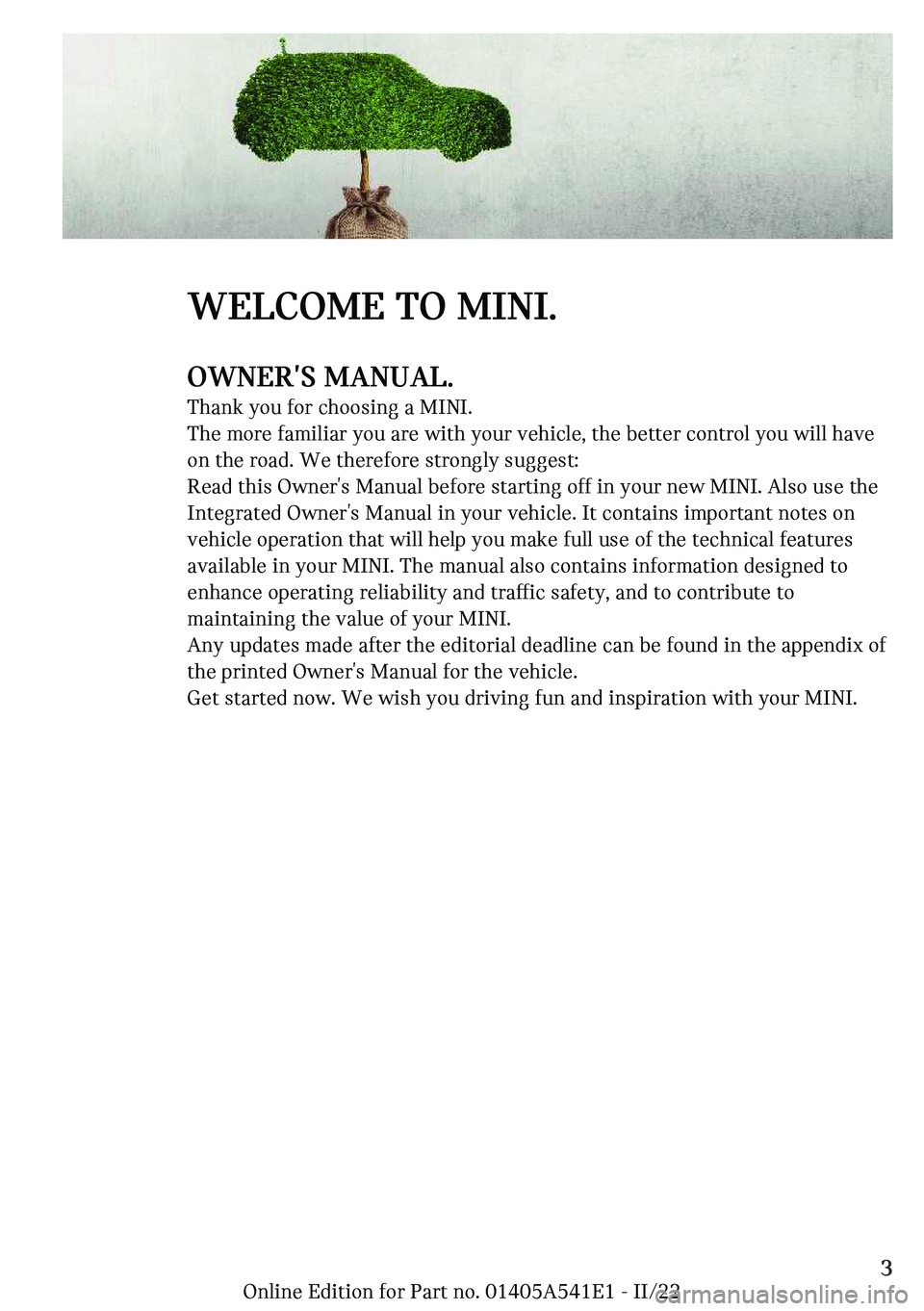 MINI COUNTRYMAN 2023  Owners Manual �W��A�C�O�M���m�O ��M�-�N�-c
�O�W�N��`