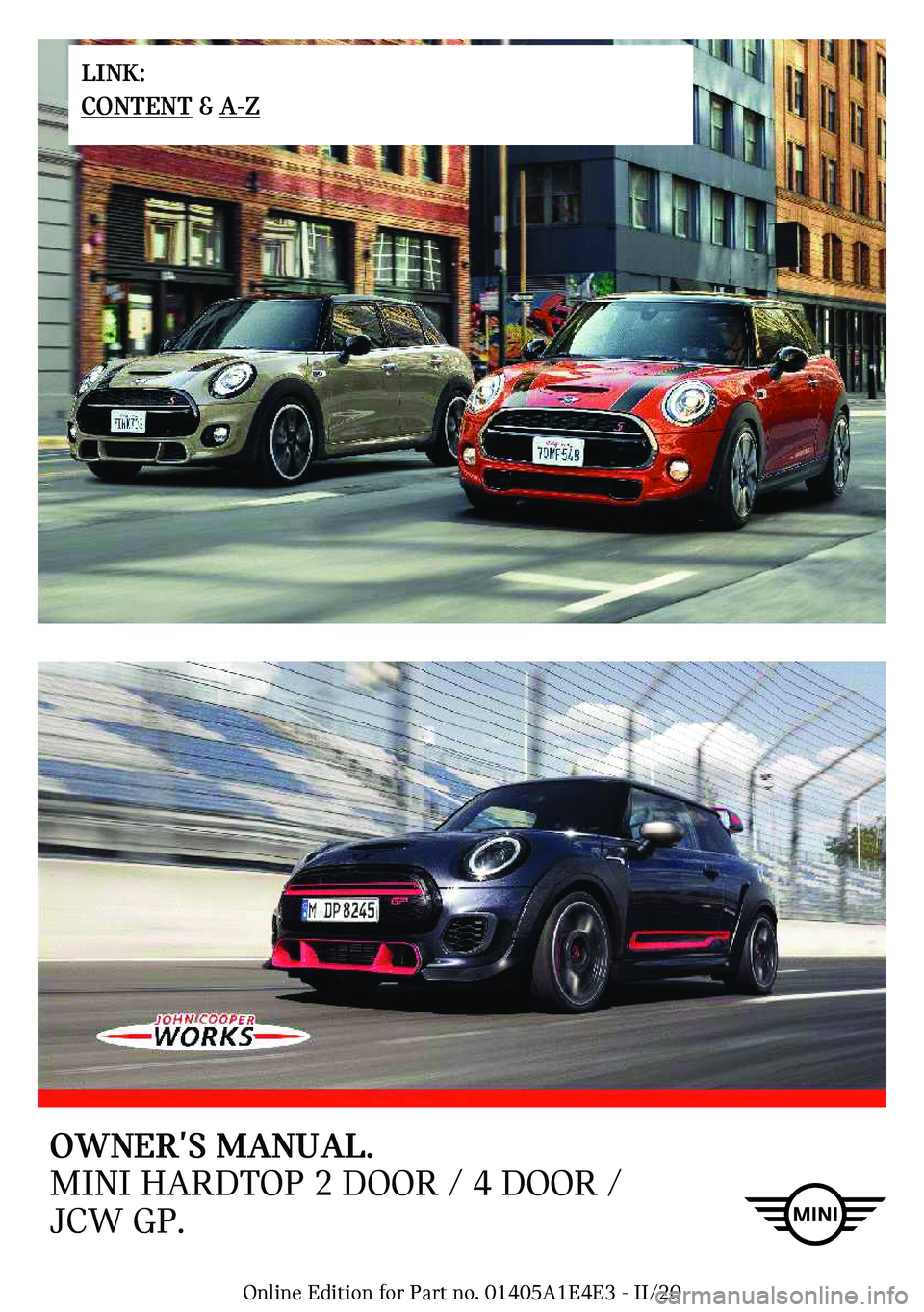 MINI JOHN COOPER WORKS GP 2021  Owners Manual �O�W�N��`